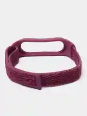Бордовый ремешок нейлоновый на липучке для Xiaomi Mi Band 3, Mi Band 4, Band 5, Band 6, Mi Band 7