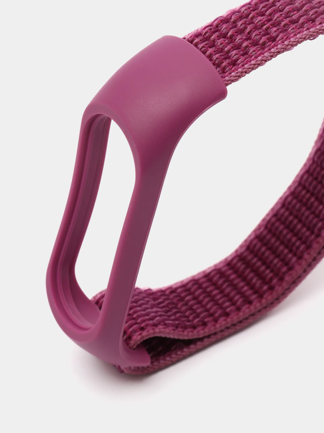 Бордовый ремешок нейлоновый на липучке для Xiaomi Mi Band 3, Mi Band 4, Band 5, Band 6, Mi Band 7