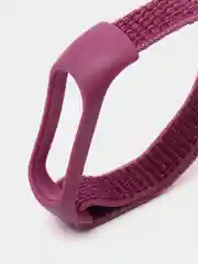 Бордовый ремешок нейлоновый на липучке для Xiaomi Mi Band 3, Mi Band 4, Band 5, Band 6, Mi Band 7