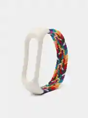 Белый ремешок матерчатый, для Xiaomi Mi Band 3, 4, 5, 6, 7