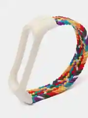 Белый ремешок матерчатый, для Xiaomi Mi Band 3, 4, 5, 6, 7