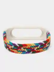 Белый ремешок матерчатый, для Xiaomi Mi Band 3, 4, 5, 6, 7