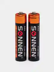 Батарейки аккумуляторные КОМПЛЕКТ 2шт, SONNEN, ААA (HR03), Ni-Mh, 650mAh,в блистере,454236