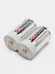 Батарейки КОМПЛЕКТ 2 шт, SONNEN Alkaline, С (LR14, 14А), алкалиновые, блистер, 451090