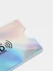 Серебряный чехол для банковской карты с защитой от снятия