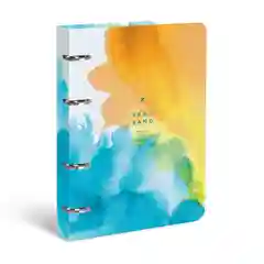 Лазурный тетрадь LOREX со сменным блоком, А5, 120 л, клетка, твердая обложка, на кольцах