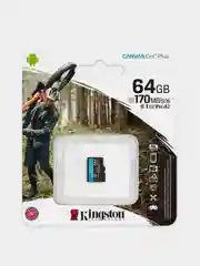 Карта памяти Kingston microSDXC Canvas Go Plus 64 Gb, UHS-I, SDCG3/64GBSP