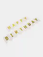 Белый гирлянды на день рождения "Happy Birthday"
