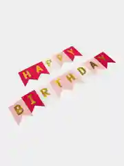 Фуксия гирлянды на день рождения "Happy Birthday"