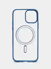 Синий чехол MagSafe для iPhone 11, 12, 13, 14, 15, Pro, Pro Max, Plus, mini, айфон, магсейф