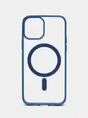 Синий чехол MagSafe для iPhone 11, 12, 13, 14, 15, Pro, Pro Max, Plus, mini, айфон, магсейф