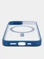 Синий чехол MagSafe для iPhone 11, 12, 13, 14, 15, Pro, Pro Max, Plus, mini, айфон, магсейф