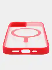 Красный чехол MagSafe для iPhone 11, 12, 13, 14, 15, Pro, Pro Max, Plus, mini, айфон, магсейф