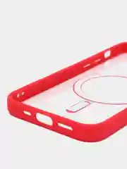 Красный чехол MagSafe для iPhone 11, 12, 13, 14, 15, Pro, Pro Max, Plus, mini, айфон, магсейф