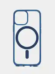 Синий чехол MagSafe для iPhone 11, 12, 13, 14, 15, Pro, Pro Max, Plus, mini, айфон, магсейф