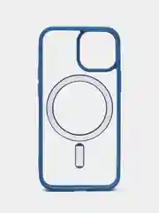 Синий чехол MagSafe для iPhone 11, 12, 13, 14, 15, Pro, Pro Max, Plus, mini, айфон, магсейф