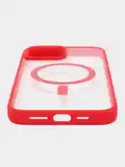 Красный чехол MagSafe для iPhone 11, 12, 13, 14, 15, Pro, Pro Max, Plus, mini, айфон, магсейф