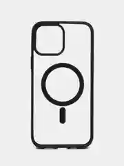Черный чехол MagSafe для iPhone 11, 12, 13, 14, 15, Pro, Pro Max, Plus, mini, айфон, магсейф