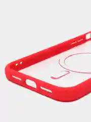Красный чехол MagSafe для iPhone 11, 12, 13, 14, 15, Pro, Pro Max, Plus, mini, айфон, магсейф