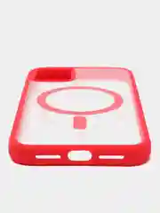Красный чехол MagSafe для iPhone 11, 12, 13, 14, 15, Pro, Pro Max, Plus, mini, айфон, магсейф
