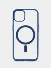 Синий чехол MagSafe для iPhone 11, 12, 13, 14, 15, Pro, Pro Max, Plus, mini, айфон, магсейф