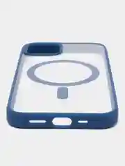 Синий чехол MagSafe для iPhone 11, 12, 13, 14, 15, Pro, Pro Max, Plus, mini, айфон, магсейф
