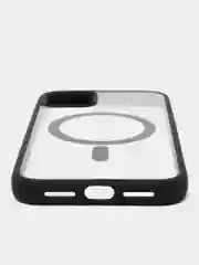 Черный чехол MagSafe для iPhone 11, 12, 13, 14, 15, Pro, Pro Max, Plus, mini, айфон, магсейф