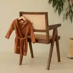 Халат детский муслиновый LoveLife, 2 года, рост 92-98 см, цвет корицы, 100% хлопок