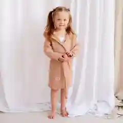 Халат детский муслиновый LoveLife, 2 года, рост 92-98 см, цвет пудровый, 100% хлопок