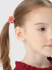 Алый детские новогодние резинки " Снежинки", 2 штуки