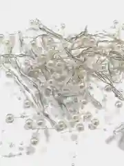 Белый гирлянда новогодняя светодиодная Бисер, LED, на батарейках