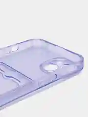 Лавандовый чехол iPhone 11, 15 Pro, 14 Max, 13, 12, XR, XS, 6, 7, 8 Plus, SE, с карманом для карт, прозрачный
