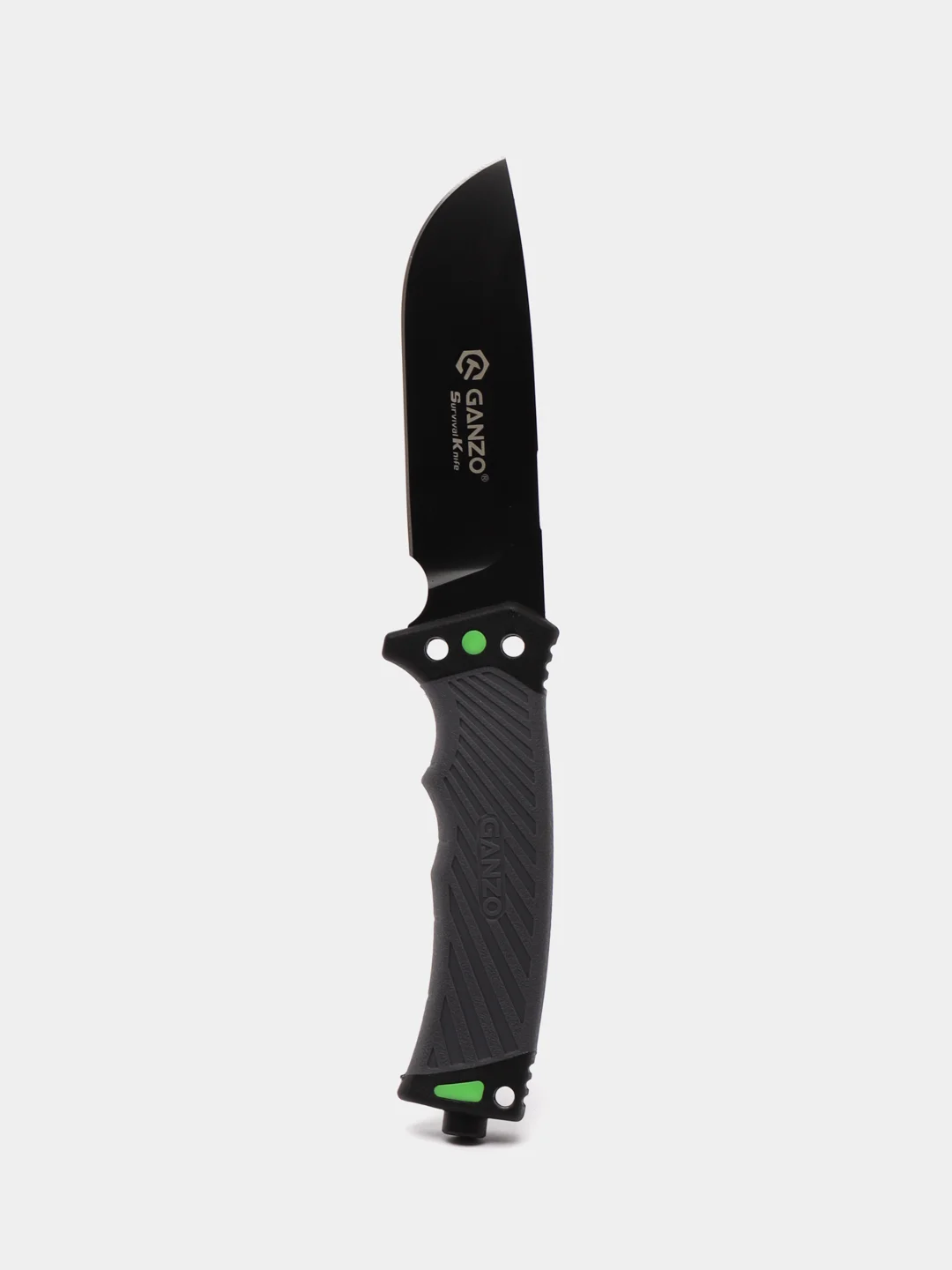 Серый нож для выживания Ganzo G8012V2, туристический, сталь