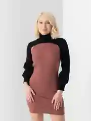 Черный женский кроп-свитер, с высоким воротом и длинными рукавами