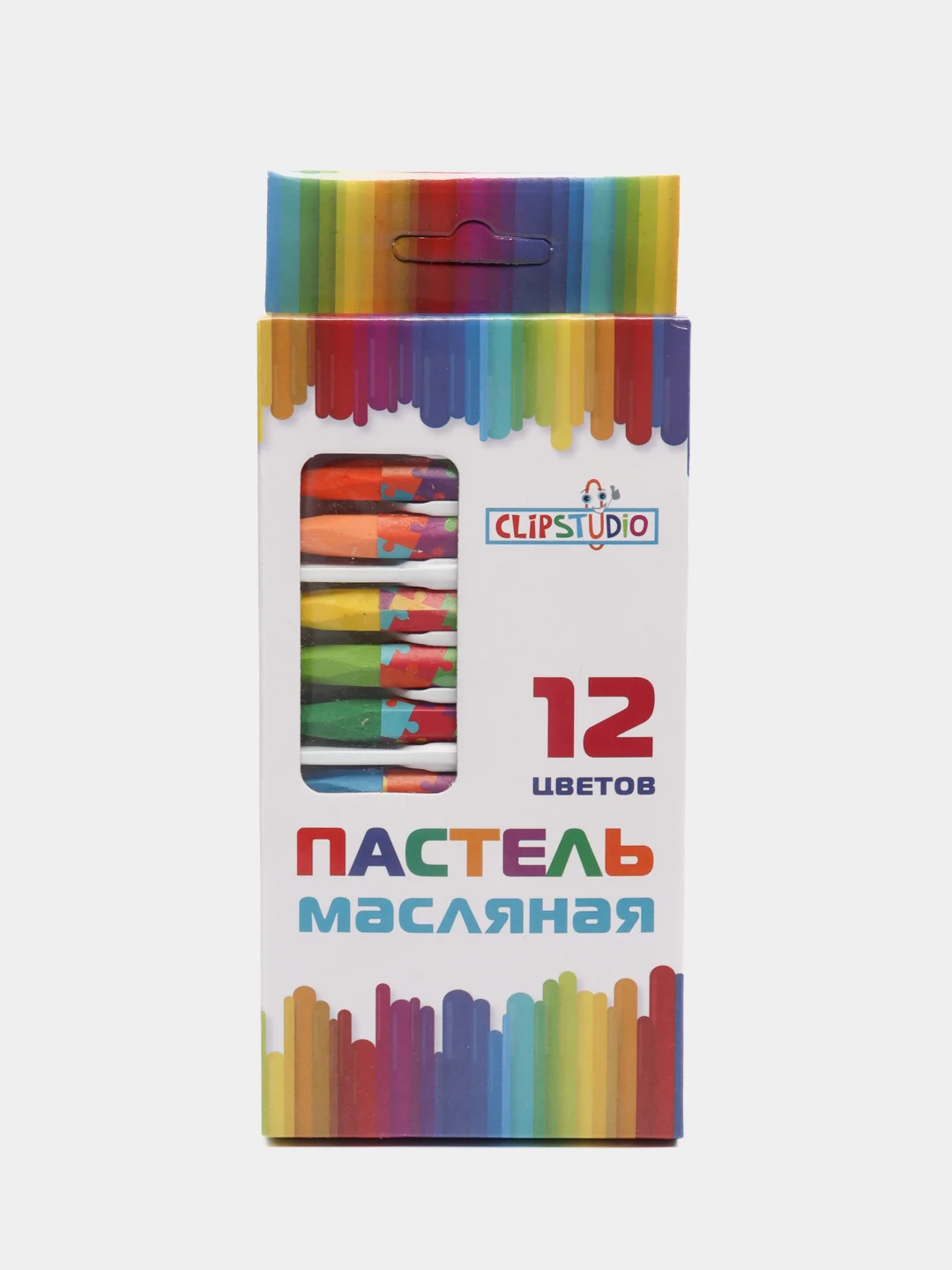 Восковые карандаши, масляная пастель, 12 цветов