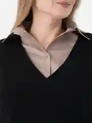 Топ трикотажный, цвет черный