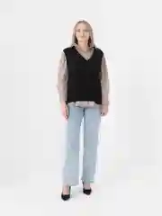 Топ трикотажный, цвет черный