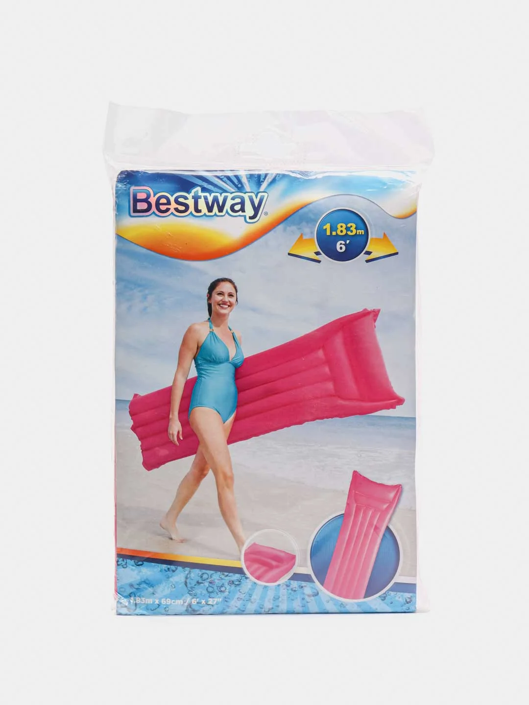 Розовый надувной матрас для плавания Bestway, 183 х 69 см