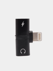 Адаптер переходник 2 в 1, для наушников и зарядки Lightning