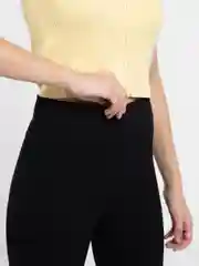 Черный лосины в рубчик