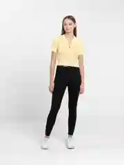 Черный лосины в рубчик