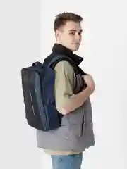 Синий рюкзак для учебы с USB