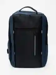 Синий рюкзак для учебы с USB