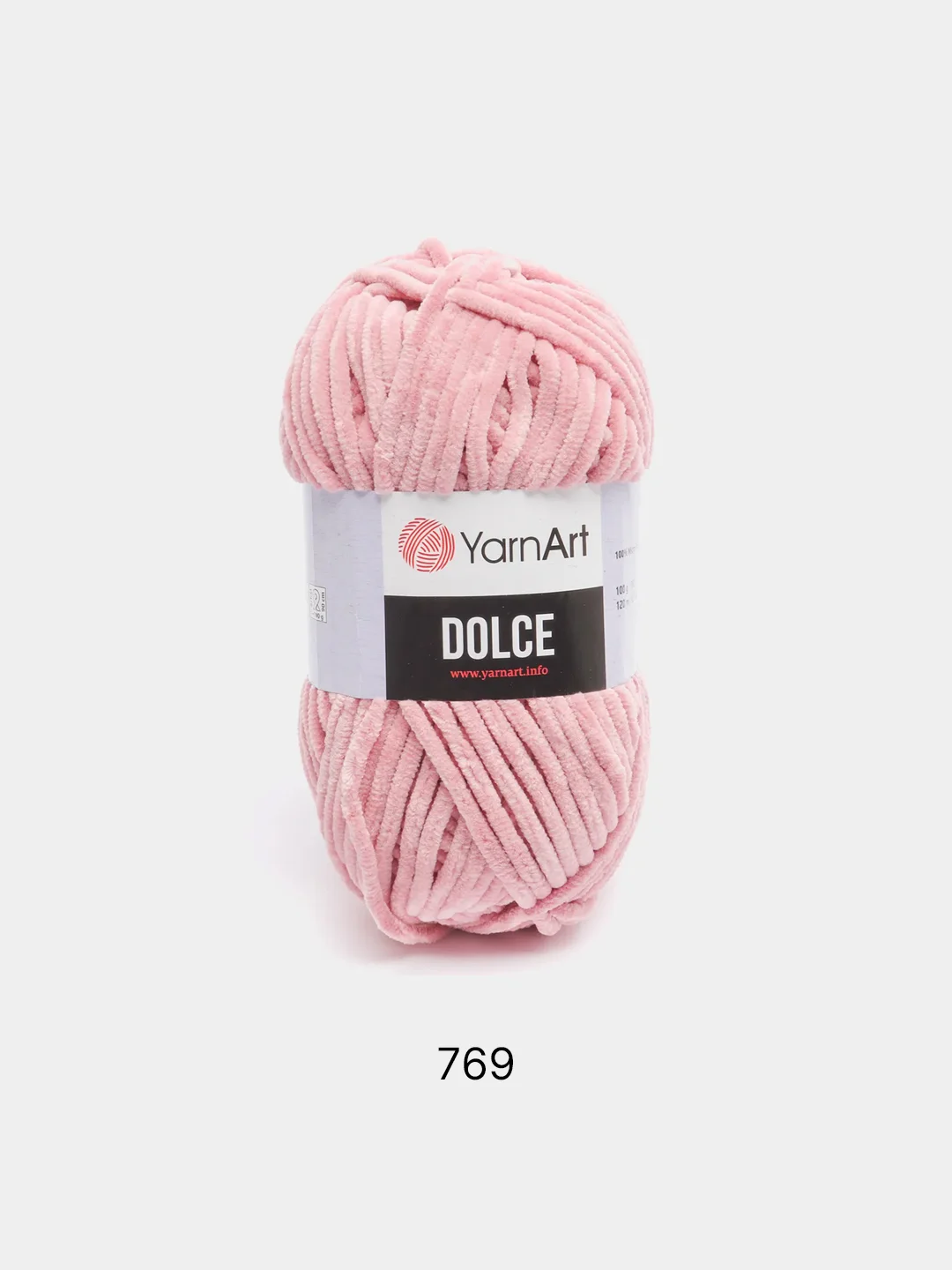 Пудровый пряжа плюшевая YarnArt Dolce (ЯрнАрт Дольче)