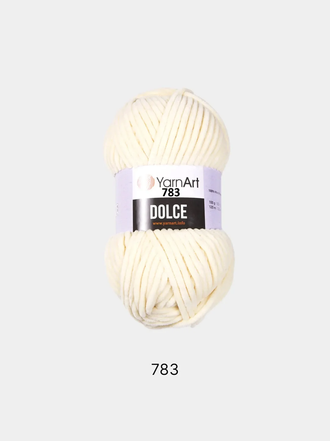 Слоновая кость пряжа плюшевая YarnArt Dolce (ЯрнАрт Дольче)