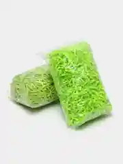 Зеленый наполнитель бумажный для коробок, стружка "Цветная бумага"
