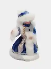 Снегурочка "Шик", синяя шубка, с серёжками, 29 см