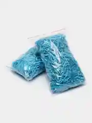 Синий наполнитель бумажный для коробок, стружка "Цветная бумага"