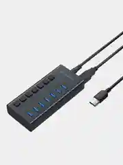USB-концентратор HARPER HUB-07MB, USB 3.0, Type-A х 7, Black