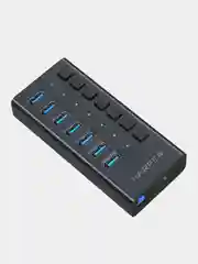 USB-концентратор HARPER HUB-07MB, USB 3.0, Type-A х 7, Black
